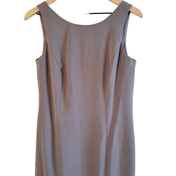 Dessy Collection 2936 Full Length Sleeveless Crepe Dress - Picture 2 of 11